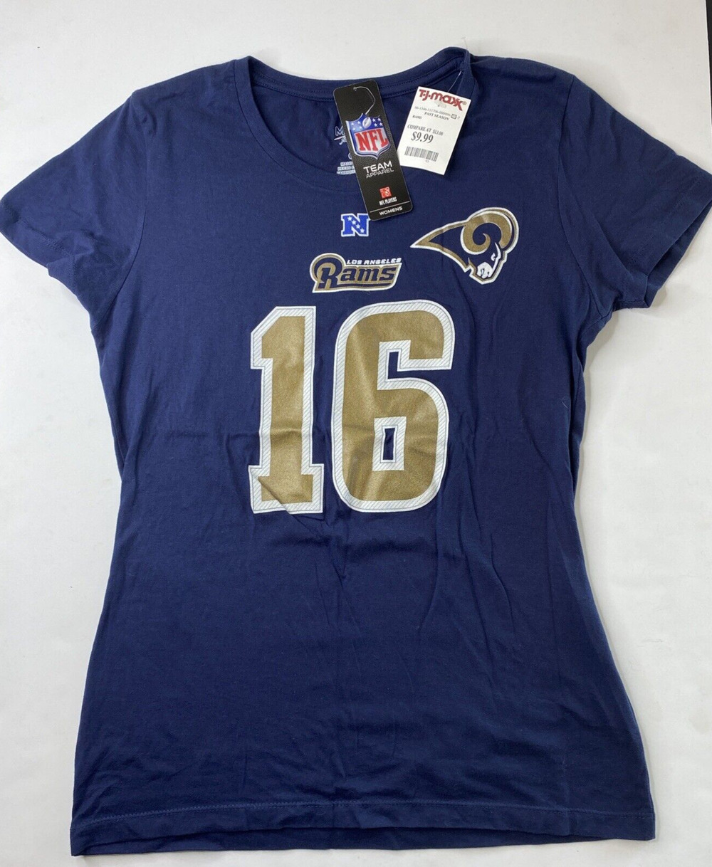 Los Angeles Rams Womens Goff t shirt womens size Small Blue New